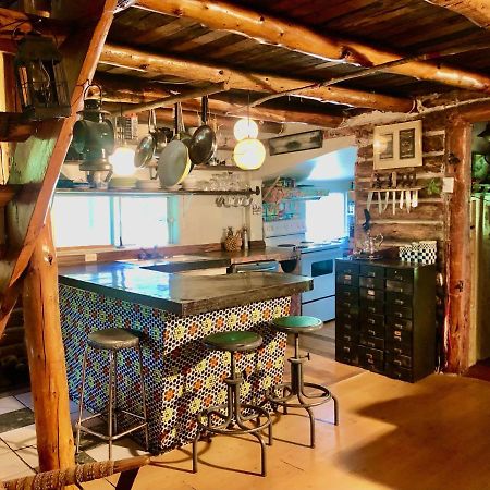Chalet En Bois Rond Mauricie Saint-Alexis-des-Monts Kültér fotó