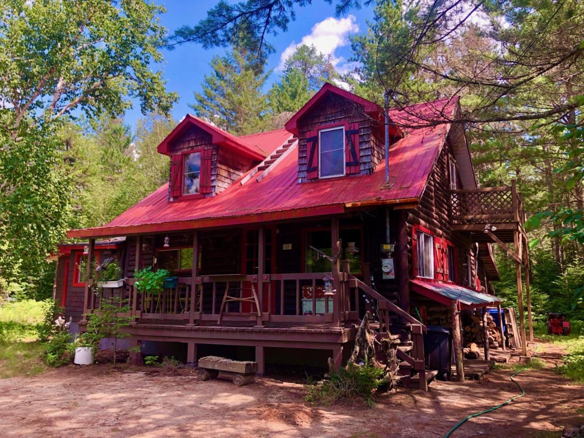 Chalet En Bois Rond Mauricie Saint-Alexis-des-Monts Kültér fotó