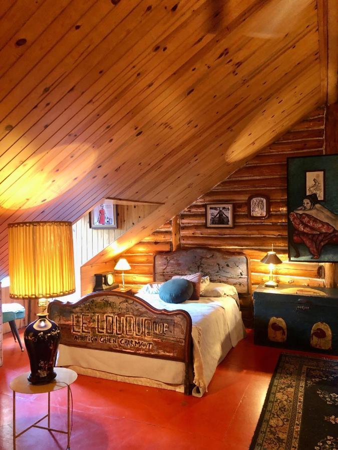 Chalet En Bois Rond Mauricie Saint-Alexis-des-Monts Kültér fotó
