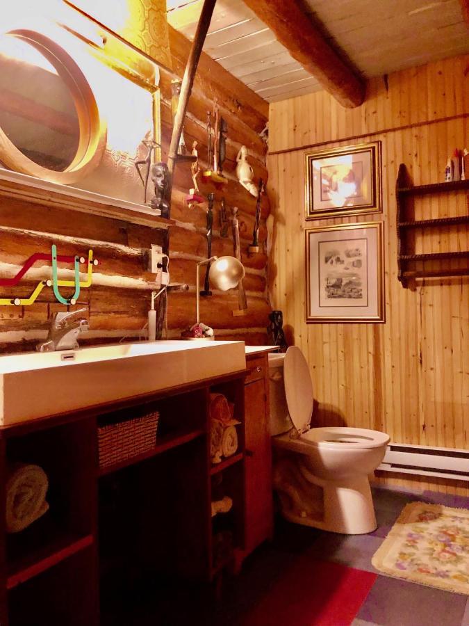 Chalet En Bois Rond Mauricie Saint-Alexis-des-Monts Kültér fotó