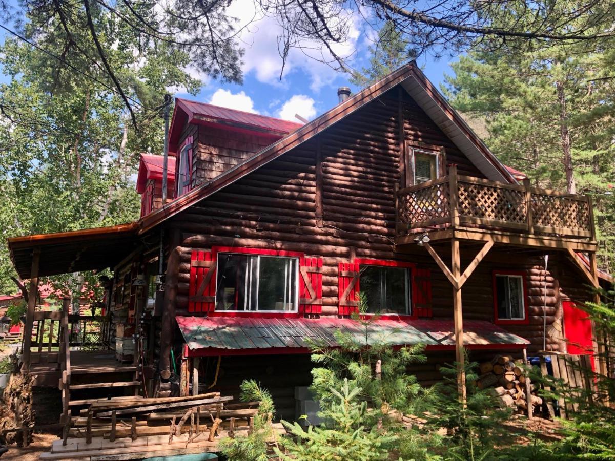 Chalet En Bois Rond Mauricie Saint-Alexis-des-Monts Kültér fotó